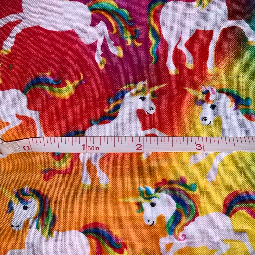 Rainbow Unicorns Cotton Fabric By Yard By High Fashion Fabric Inc 36in By 44in
